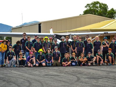 A Group of Scouts at the Air Activity Centre